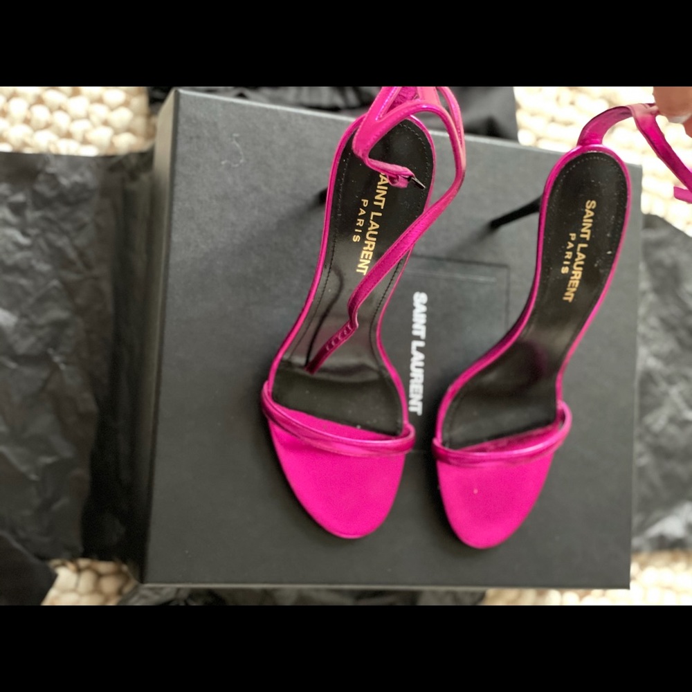 Saint Laurent ankle strap sandal